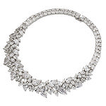 Rhodium-plated Sterling Silver CZ Necklace